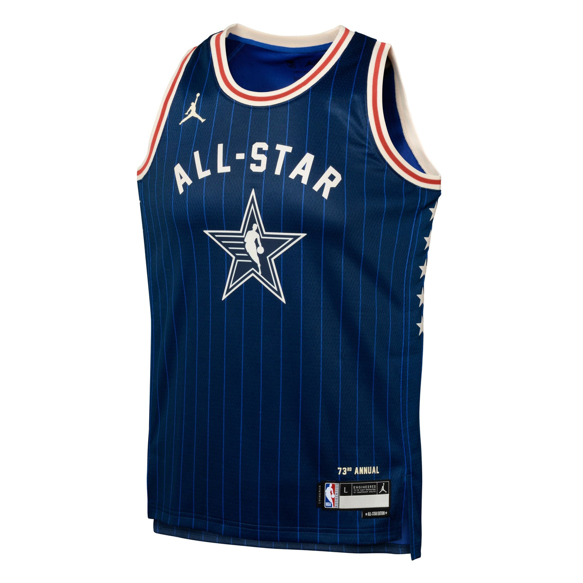 Joel Embiid Philadelphia 76ers 2024 All-Star Swingman Jersey - Navy - Youth product image 3, provided for visual reference