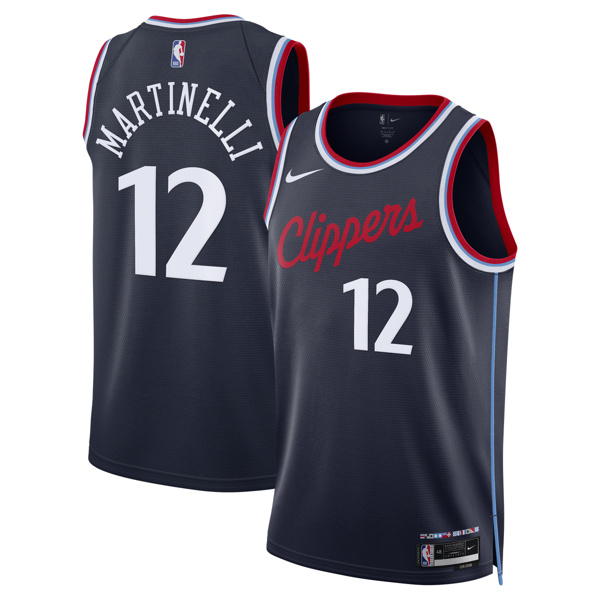 Nick Martinelli Los Angeles Clippers Icon Edition Replica Swingman Jersey - Navy - Youth product image 1, provided for
