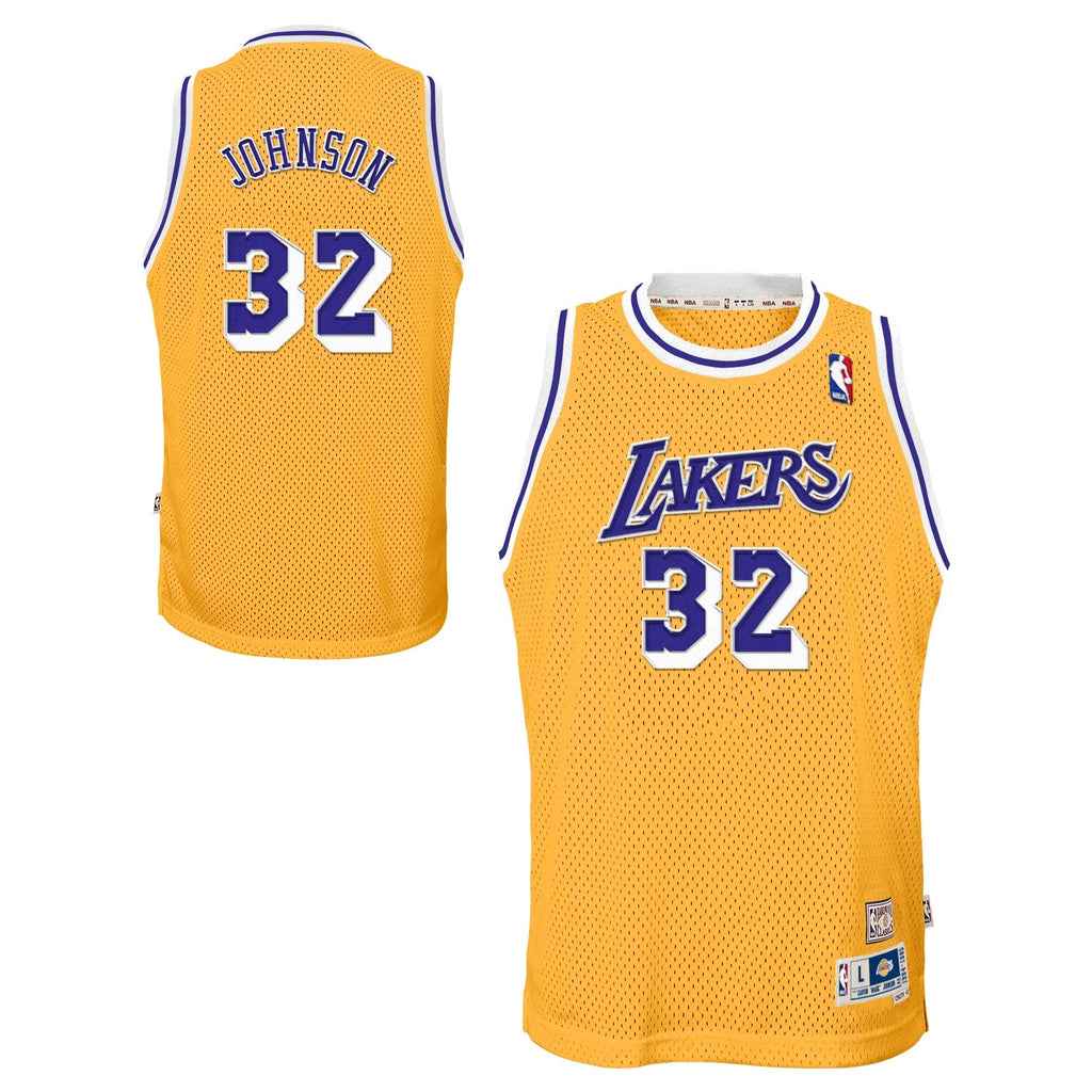 Magic Johnson Los Angeles Lakers 1984-85 Hardwood Classics Swingman Home Jersey - Light Gold - Youth product image 1,