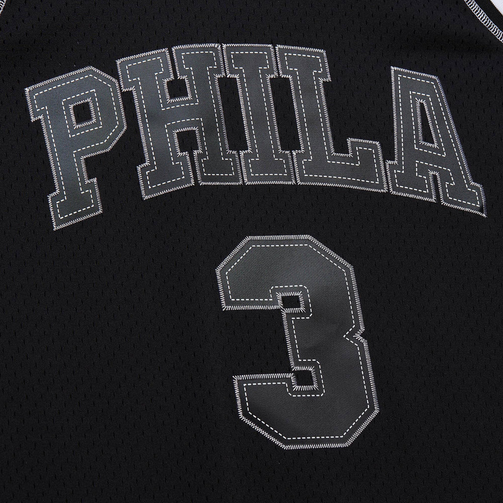 Allen Iverson Philadelphia 76ers 1996 Contrast 2K Swingman Jersey - Black product image 5, provided for visual reference and