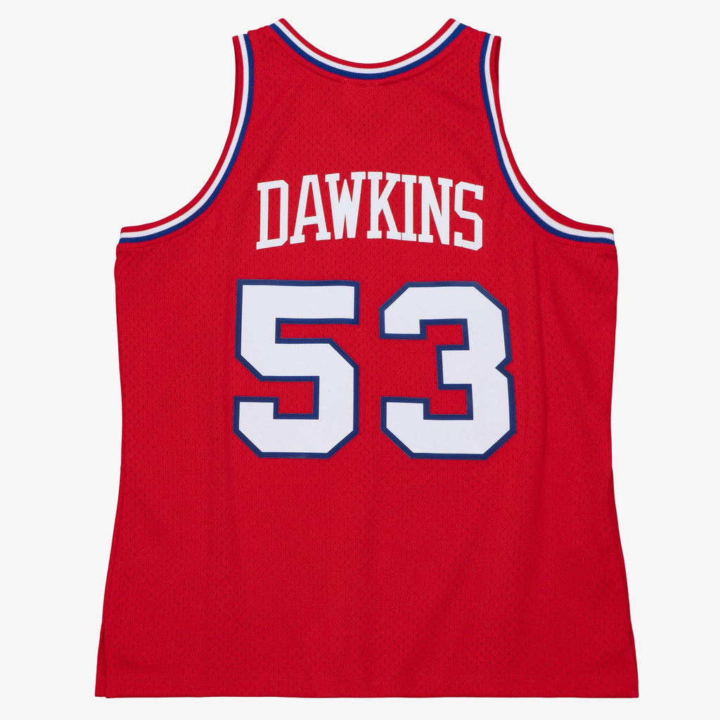 Darryl Dawkins Philadelphia 76ers 1979 Dark Authentic Jersey - University Red product image 4, provided for visual reference