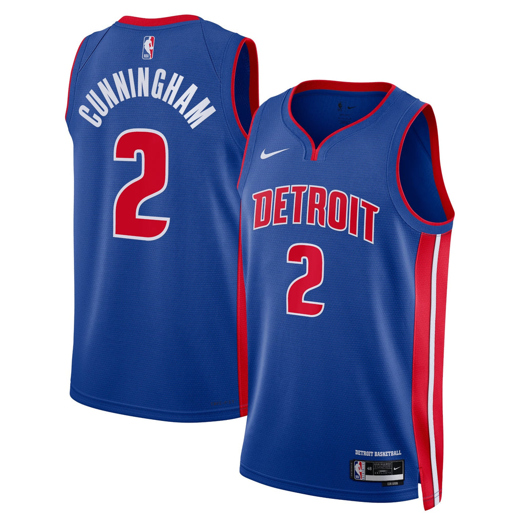 Cade Cunningham Detroit Pistons Icon Edition Swingman Jersey - Blue - Unisex product image 1, provided for visual reference