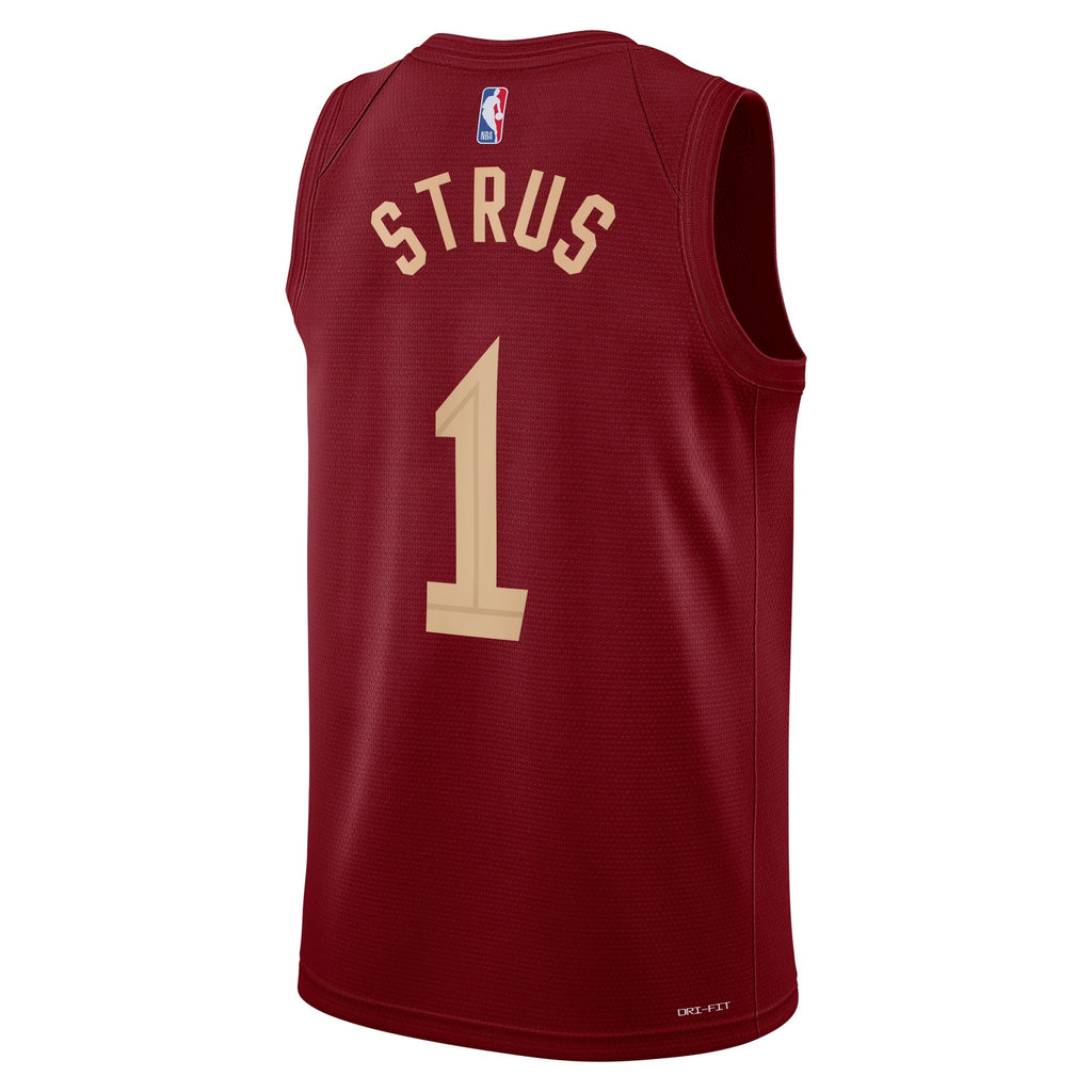 Max Strus Cleveland Cavaliers Icon Edition Swingman Jersey - Maroon - Unisex product image 4, provided for visual reference