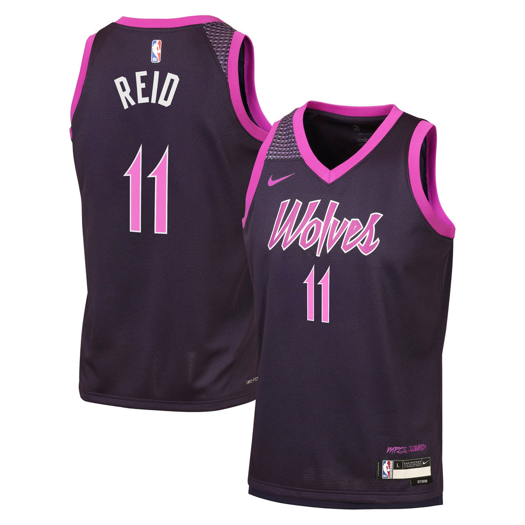 Naz Reid Minnesota Timberwolves 2025/26 City Edition Swingman Jersey - Black - Youth product image 1, provided for visual