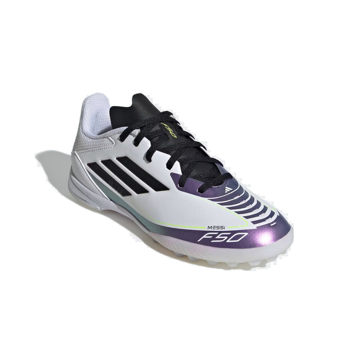ADIDAS F50 LEAGUE TF J MESSI - White product image 1, provided for visual reference and product detail review
