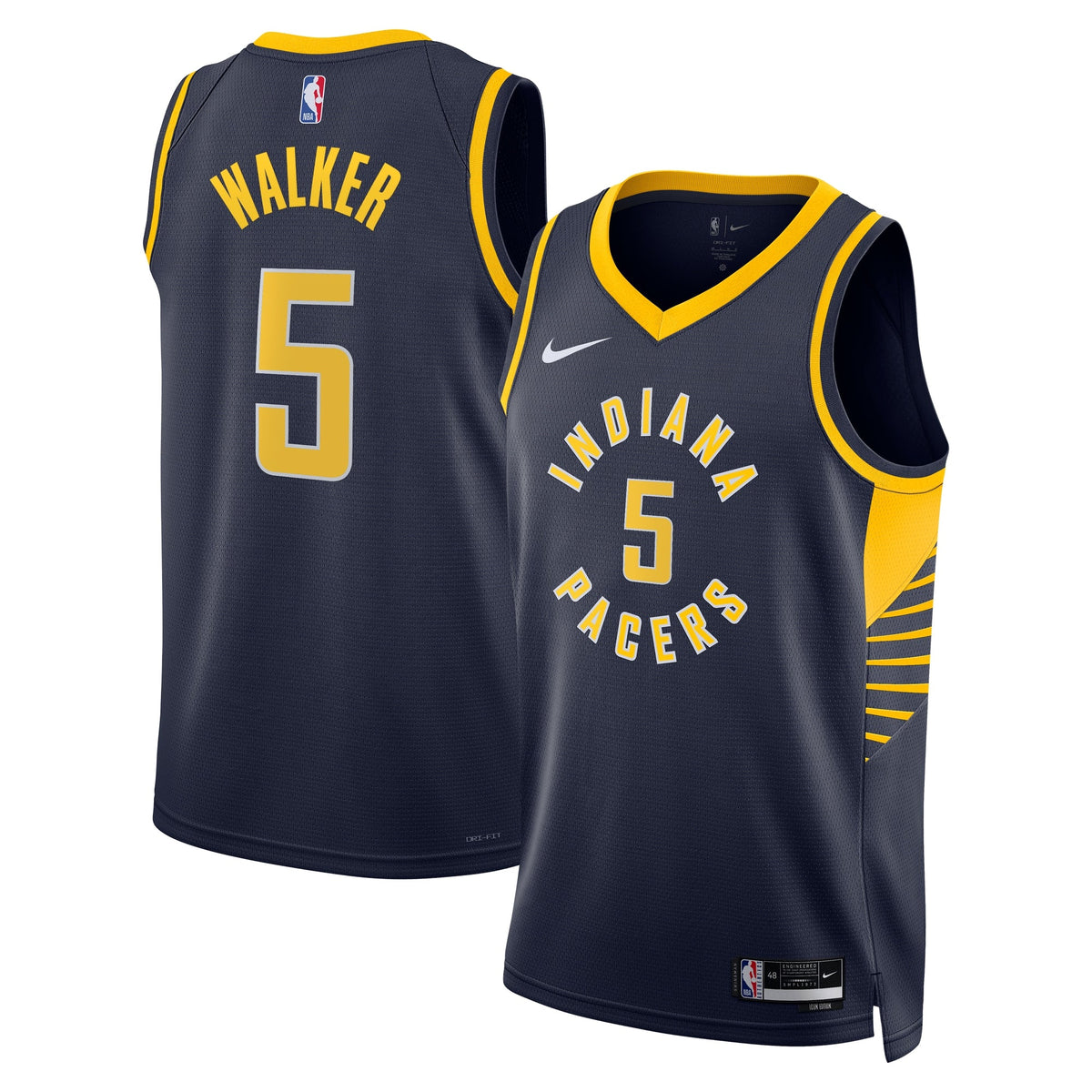 Jarace Walker Indiana Pacers Icon Edition Swingman Jersey - Navy - Unisex product image 2, provided for visual reference and