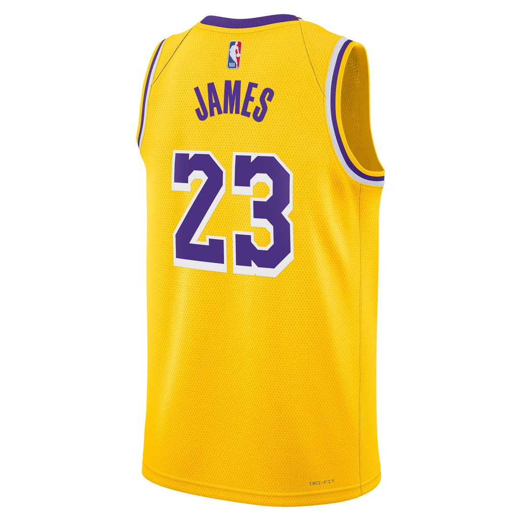 LeBron James Los Angeles Lakers Swingman Icon Jersey - Gold - Youth product image 4, provided for visual reference and