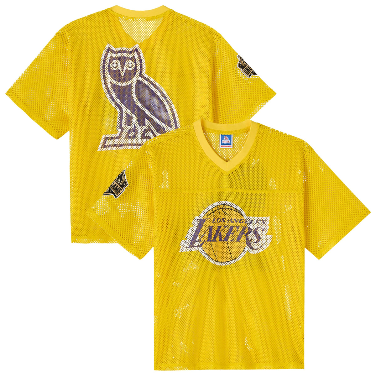Los Angeles Lakers OVO Mesh Football Jersey - Mens product image 1, provided for visual reference and product detail review