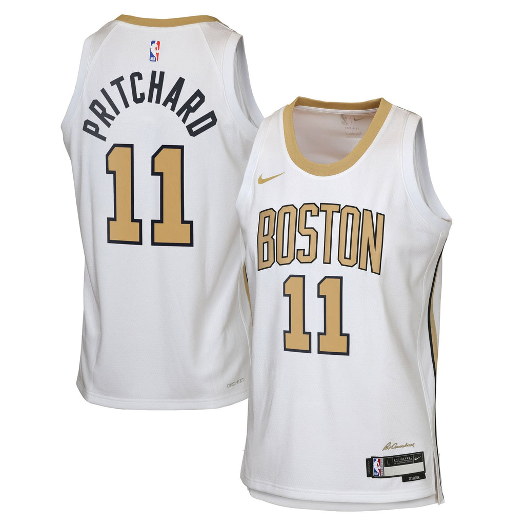 Payton Pritchard Boston Celtics 2025/26 City Edition Swingman Jersey - White - Youth product image 1, provided for visual