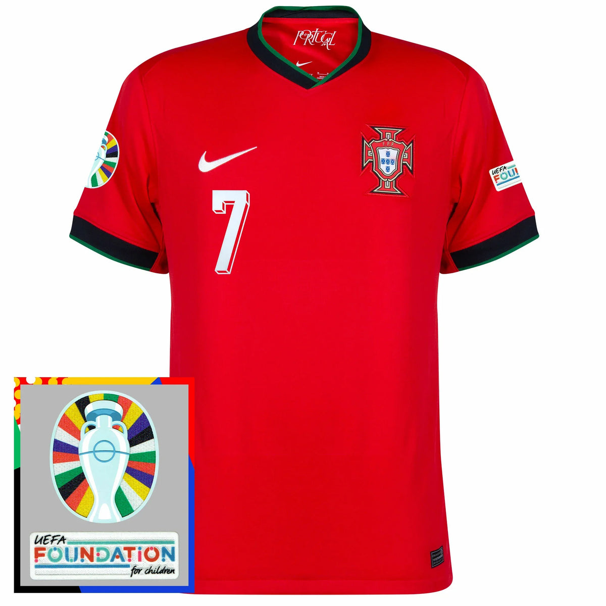 2024 Portugal Home Ronaldo Euro 2024 Jersey product image 2, provided for visual reference and product detail review