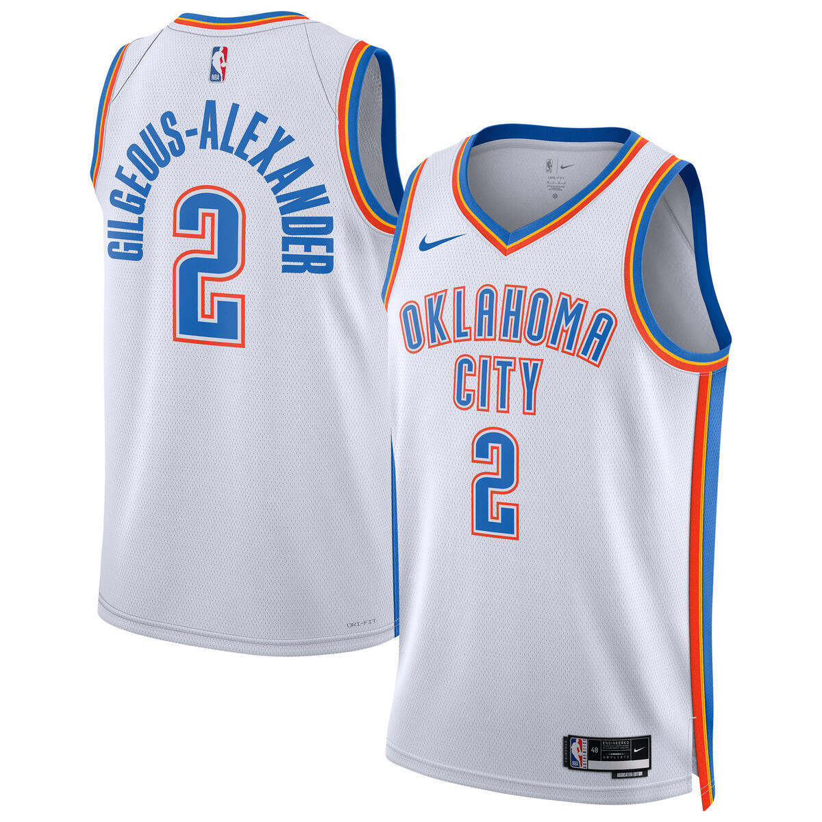 Shai Gilgeous-Alexander Oklahoma City Thunder Swingman Association Jersey - Unisex product image 2, provided for visual