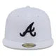 New Era Atlanta Braves 59Fifty Color Basic Fitted - White/Black product image 3, provided for visual reference and product