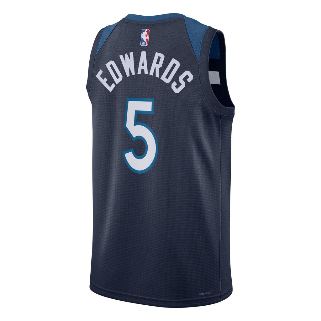 Anthony Edwards Minnesota Timberwolves Icon Edition Swingman Jersey - Navy - Unisex product image 4, provided for visual