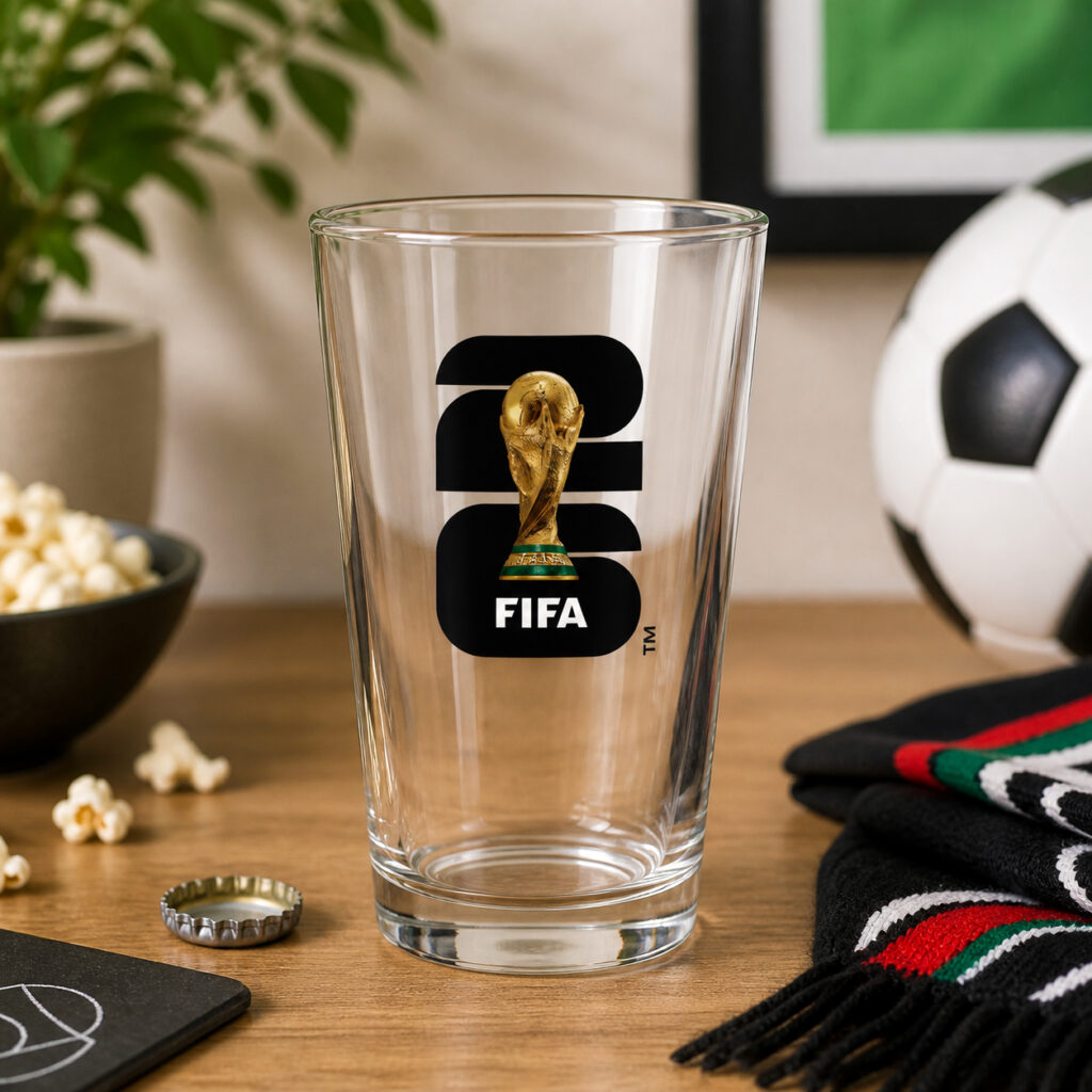2026 Fifa World Cup – Trophy Logo Pint Glass (16 Oz) product image 2, provided for visual reference and product detail review