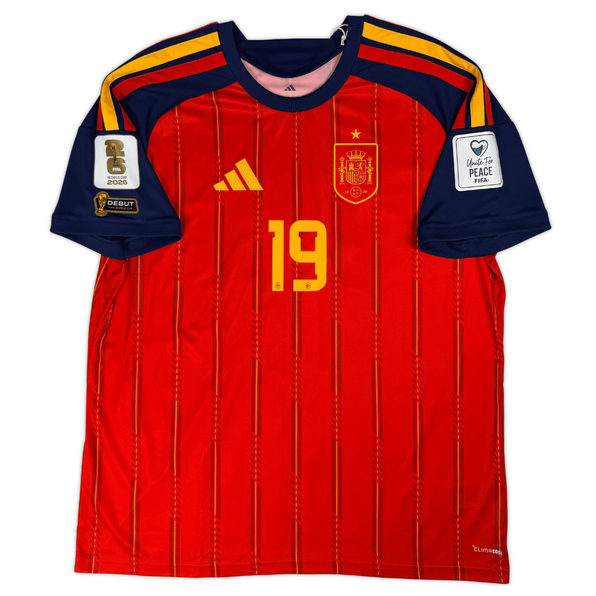 2026 Spain Home 'First Round' Lamine Yamal Jersey product image 1, provided for visual reference and product detail review