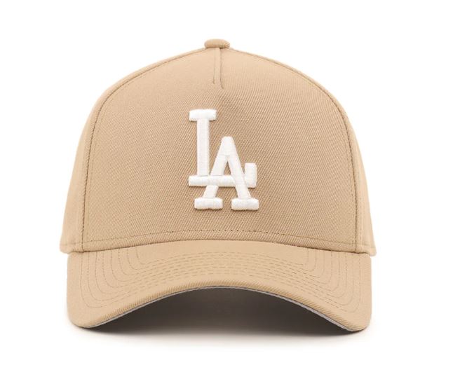 New Era Los Angeles Dodgers 9Forty A-Frame Womens Hat - Beige product image 1, provided for visual reference and product