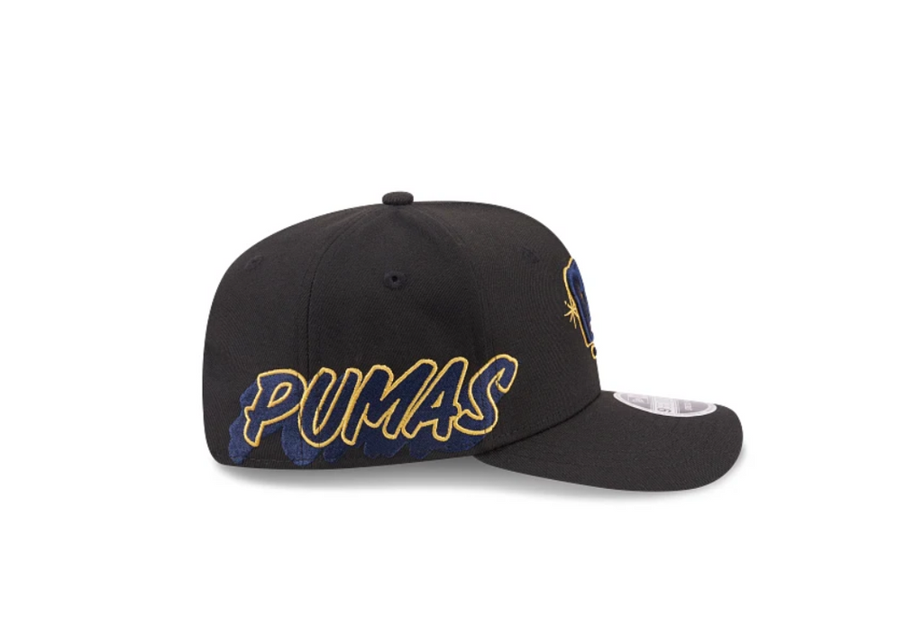 New Era Pumas UNAM 9Seventy Cap "Pumas" Side Patch Strech-Snap - Black product image 4, provided for visual reference and
