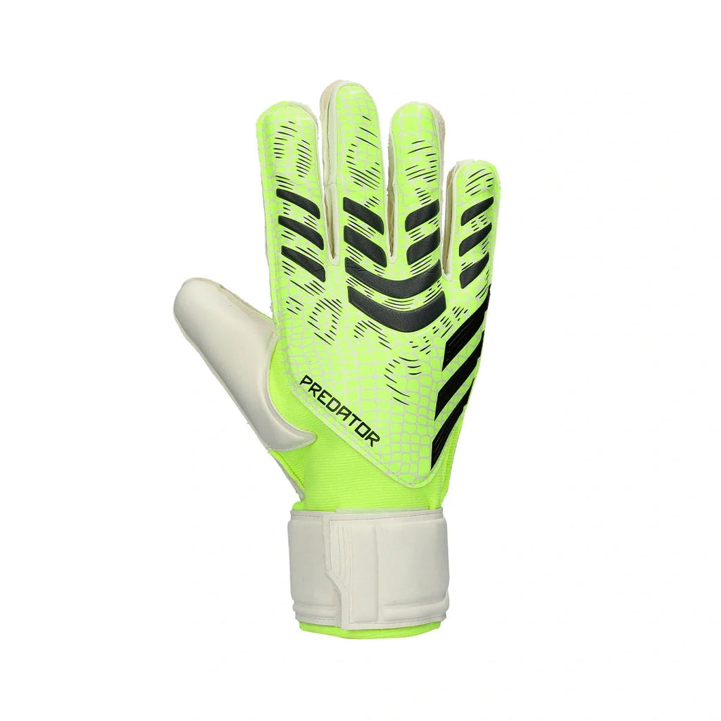 adidas PREDATOR MATCH FINGERSAVE GLOVES - Lucid Lemon/ White product image 2, provided for visual reference and product