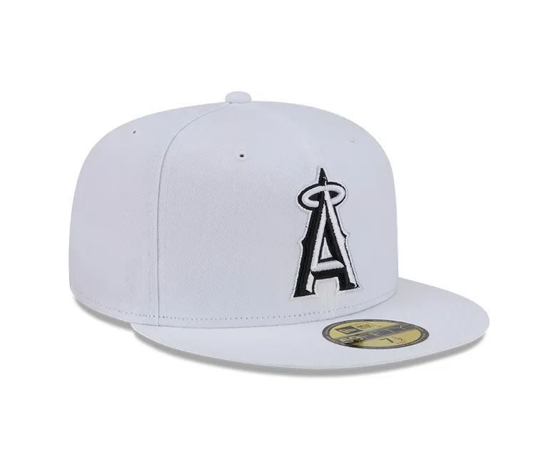 New Era Los Angeles Angels 59FIFTY Fitted - White/Black product image 1, provided for visual reference and product detail