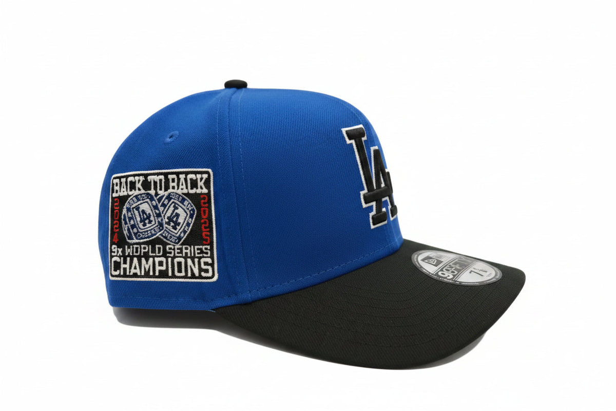 New Era Los Angeles Dodgers a frame blue/black back2back champs patch product image 2, provided for visual reference and