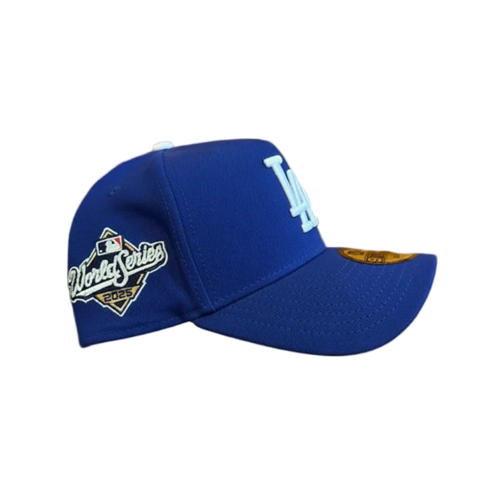 New Era Los Angeles Dodgers Blue a frame 2025 champs patch product image 2, provided for visual reference and product detail