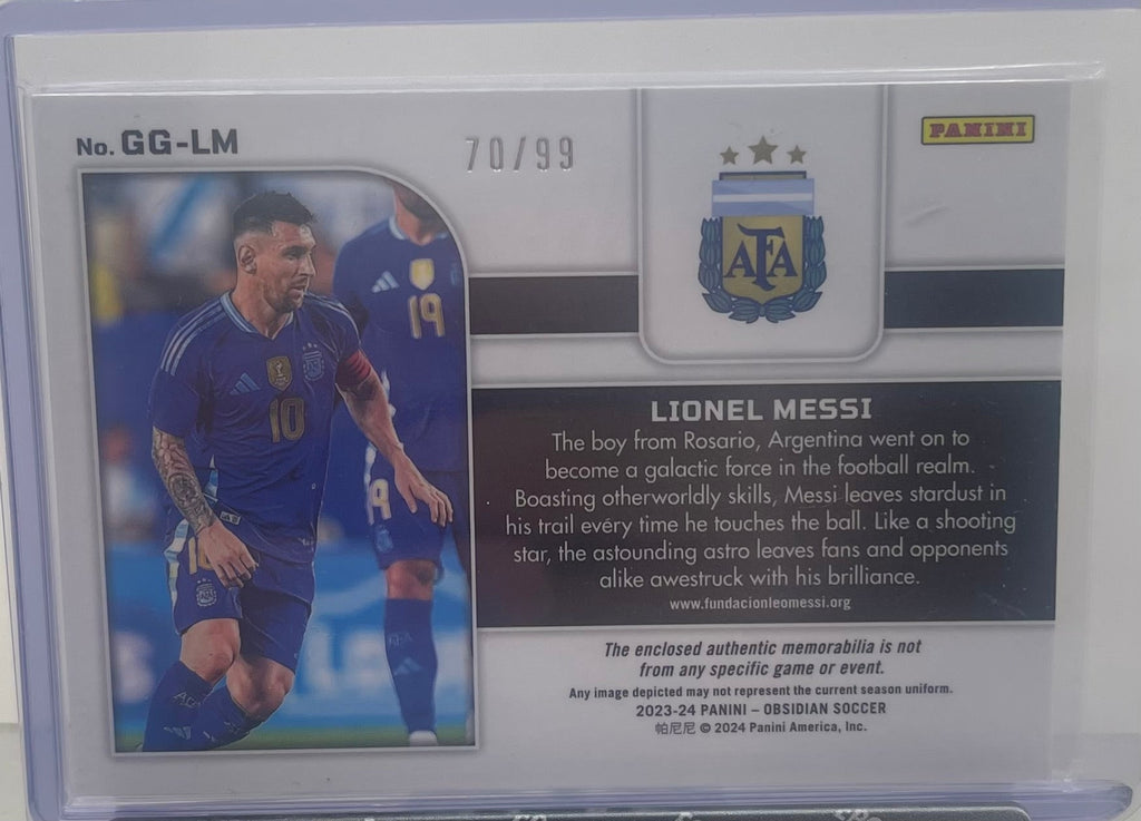 23/24 Obsidian Galaxy Gear Lio Messi Patch #70/99 #GG-LM product image 2, provided for visual reference and product detail