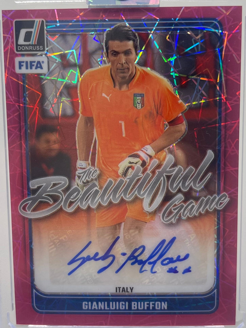 24/25 Donruss "The Beautiful Game' Gianluigi Buffon AUTO product image 1, provided for visual reference and product detail