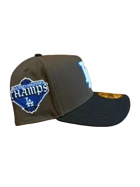 New Era Los Angeles Dodgers a frame Brown/Black Back2back World series patch product image 2, provided for visual reference