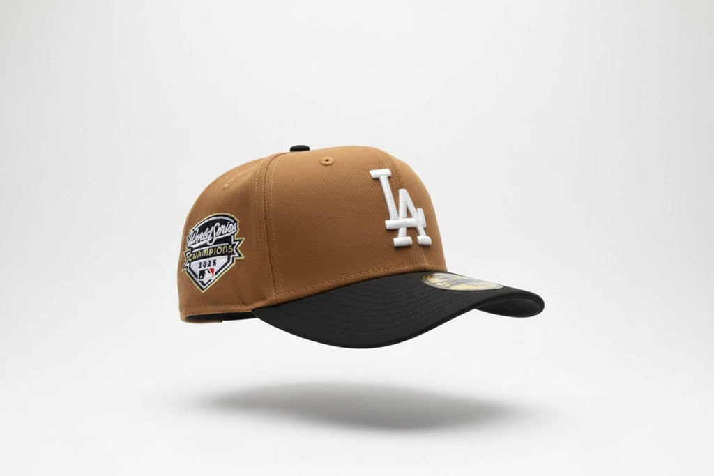 New Era Los Angeles Dodgers walnut brown 2025 champ patch a-frame product image 2, provided for visual reference and product