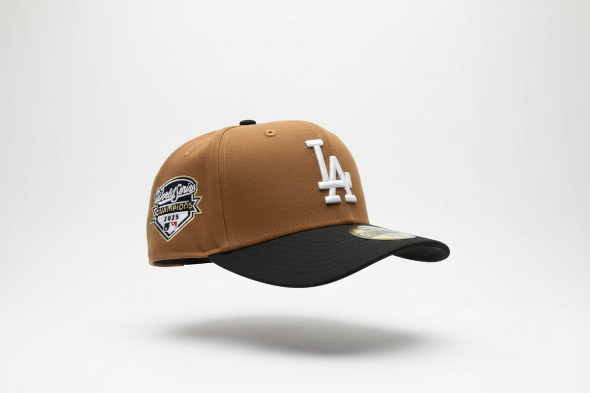 New Era Los Angeles Dodgers walnut brown 2025 champ patch a-frame product image 2, provided for visual reference and product