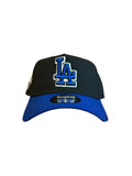 New Era Los Angeles Dodgera Black/Blue Back2back champs patch A-Frame product image 1, provided for visual reference and
