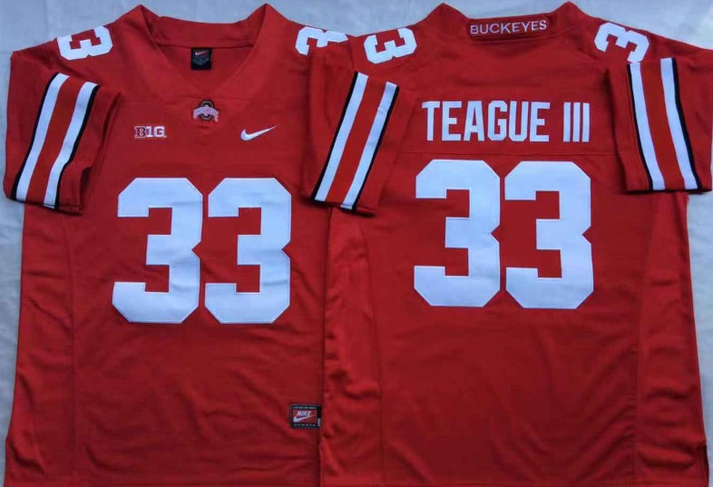 Master Teague Ohio State Buckeyes Jersey red product image 1