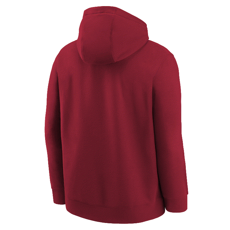 Nike Youth San Francisco 49ers Club Logo Hoodie-Red product image 2, provided for visual reference and product detail review