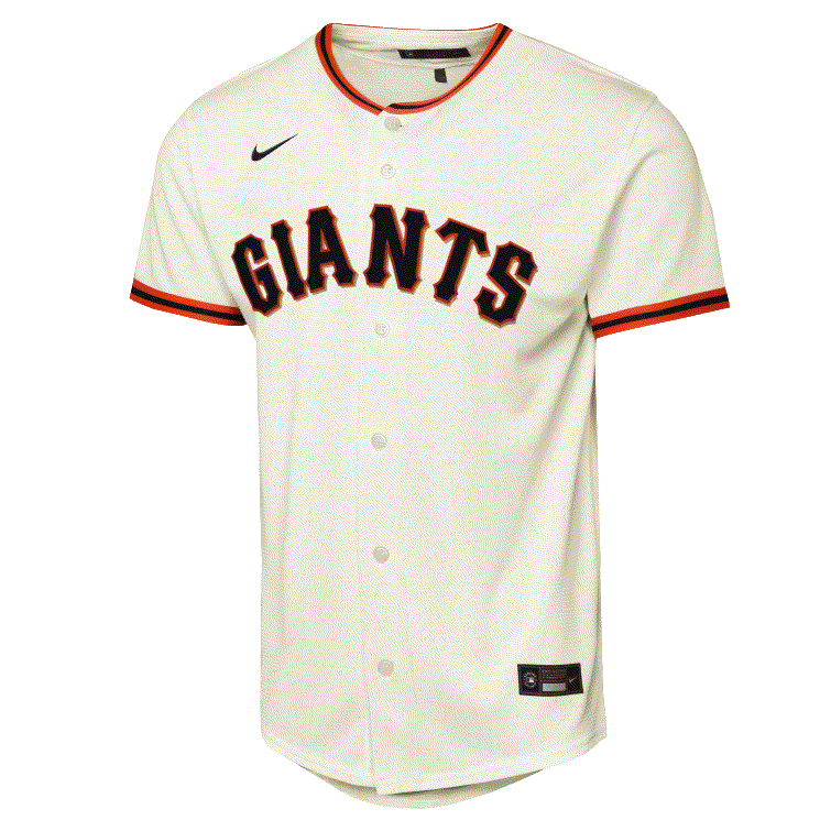 Nike Youth San Francisco Giants Home Baseline Jersey-Cream product image 2, provided for visual reference and product detail