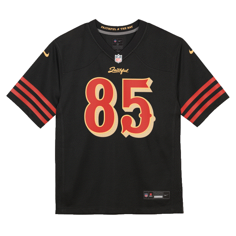 Nike Preschool San Francisco 49ers George Kittle Rivalry Game Jersey - Black product image 1, provided for visual reference