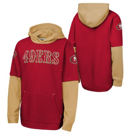 Youth San Francisco 49ers BOMB MIXED MEDIA Fleece Hoodie product image 1, provided for visual reference and product detail