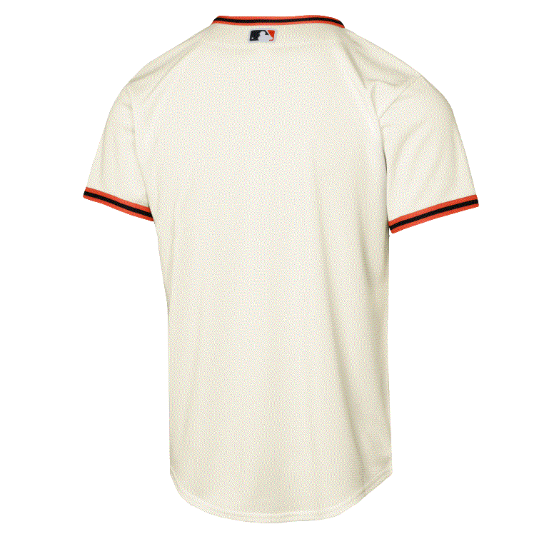 Nike Youth San Francisco Giants Home Baseline Jersey-Cream product image 3, provided for visual reference and product detail