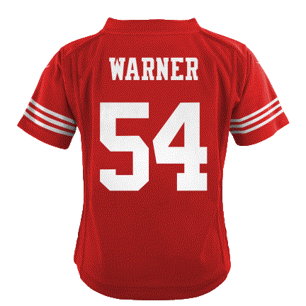 Nike Toddlers Fred Warner Scarlet San Francisco 49ers Game Jersey product image 2, provided for visual reference and product