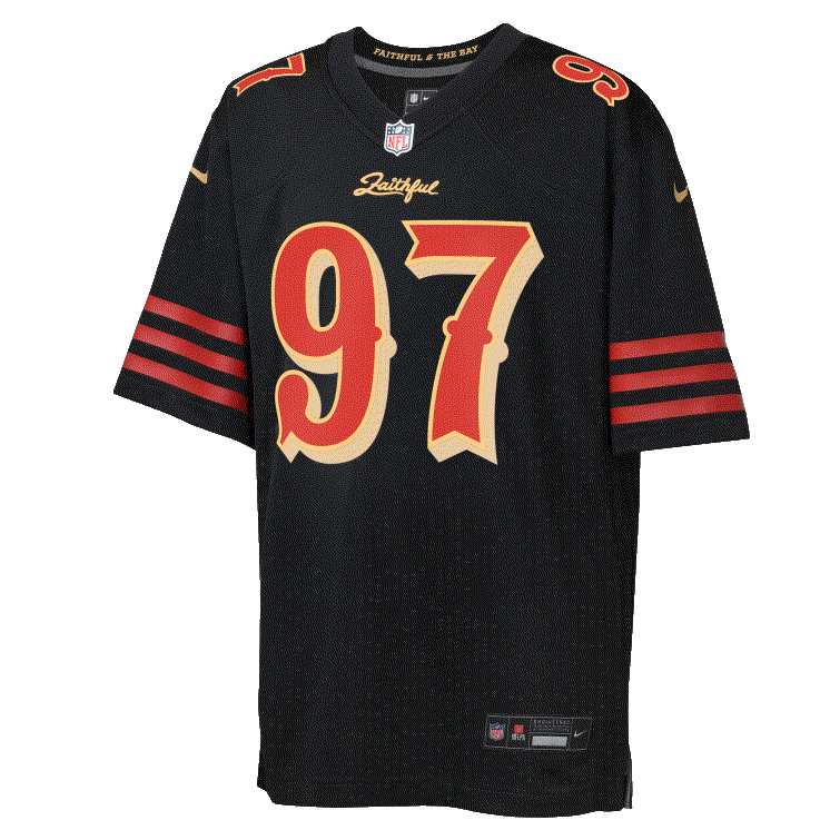 Nike Youth San Francisco 49ers Nick Bosa Rivalry Game Jersey-Black product image 1, provided for visual reference and