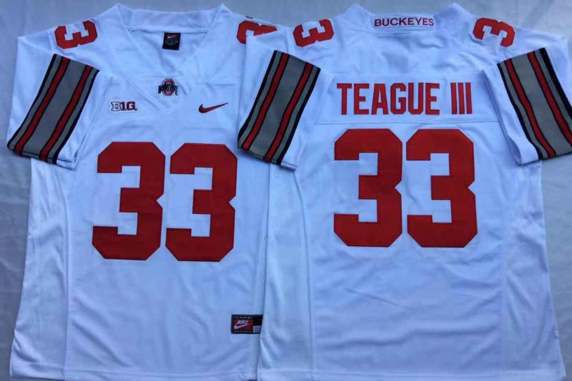 Master Teague Ohio State Buckeyes Jersey white product image 1