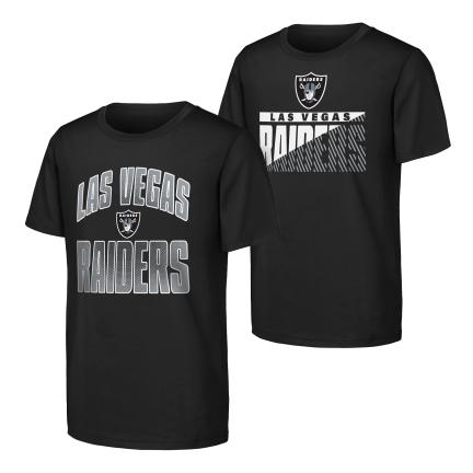 Las Vegas Raiders Little Kids Never Quit 2PK Short Sleeve Crew T-Shirt product image 1, provided for visual reference and