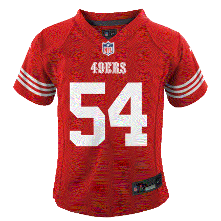 Nike Preschool San Francisco 49ers Fred Warner Game Jersey - Scarlet product image 1, provided for visual reference and