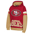 Youth San Francisco 49ers Pass Rush Pull Over Fleece Hoodie product image 1, provided for visual reference and product