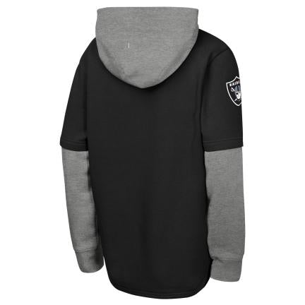 Youth Las Vegas Raiders BOMB MIXED MEDIA Fleece Hoodie product image 2, provided for visual reference and product detail
