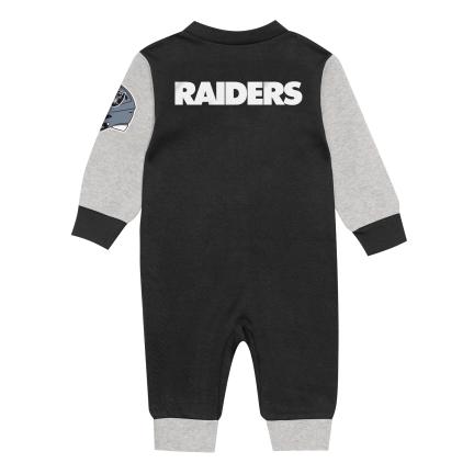 Las Vegas Raiders Baby ENDZONE SNUGGLER LS COVERALL product image 2, provided for visual reference and product detail review