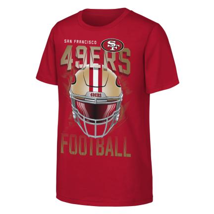 Youth San Francisco 49ers Full Gear T-Shirt product image 1, provided for visual reference and product detail review