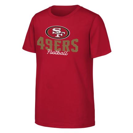 Youth San Francisco 49ers Top Pick T-Shirt product image 2, provided for visual reference and product detail review