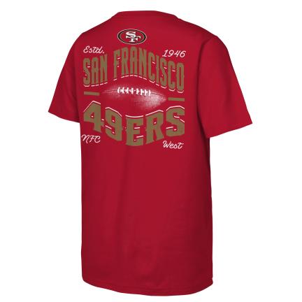 Youth San Francisco 49ers Top Pick T-Shirt product image 3, provided for visual reference and product detail review
