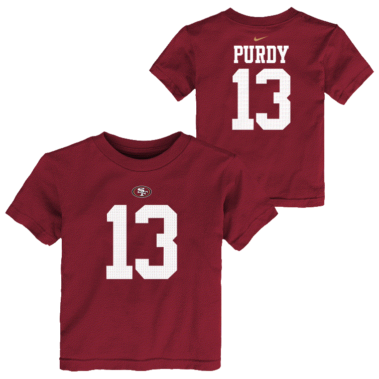 Nike Preschool San Francisco 49ers Brock Purdy Name & Number T-Shirt - Red product image 3, provided for visual reference