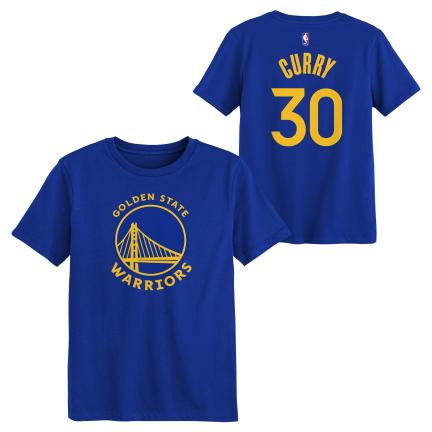 NBA Preschool Golden State Warriors "Stephen Curry" Primary Logo Short Sleeve T-Shirt product image 1, provided for visual